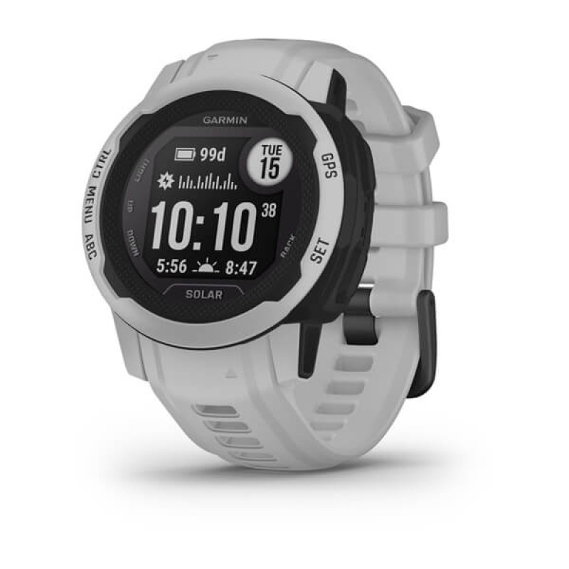 Смарт-годинник Garmin Instinct 2S Solar з сірим силіконовим ремінцем
