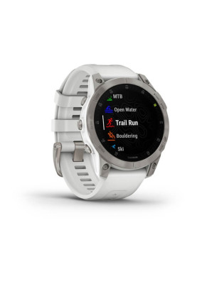 Смарт-годинник Epix 2 Sapphire білий титановий з білим силіконовим ремінцем