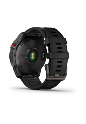 Смарт-годинник Epix 2 Sapphire чорний титановий з чорним силіконовим ремінцем