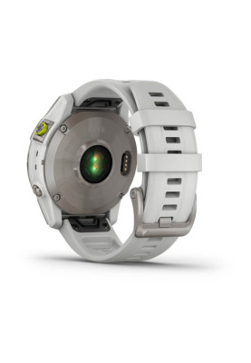 Смарт-годинник Epix 2 Sapphire білий титановий з білим силіконовим ремінцем