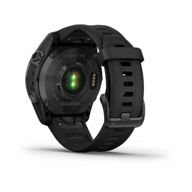 Garmin Fenix 7S Sapphire Solar Carbon Gray DLC Titanium with Black Band