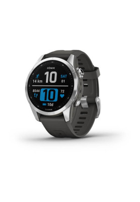 Garmin Fenix 7S Silver with Graphite Band