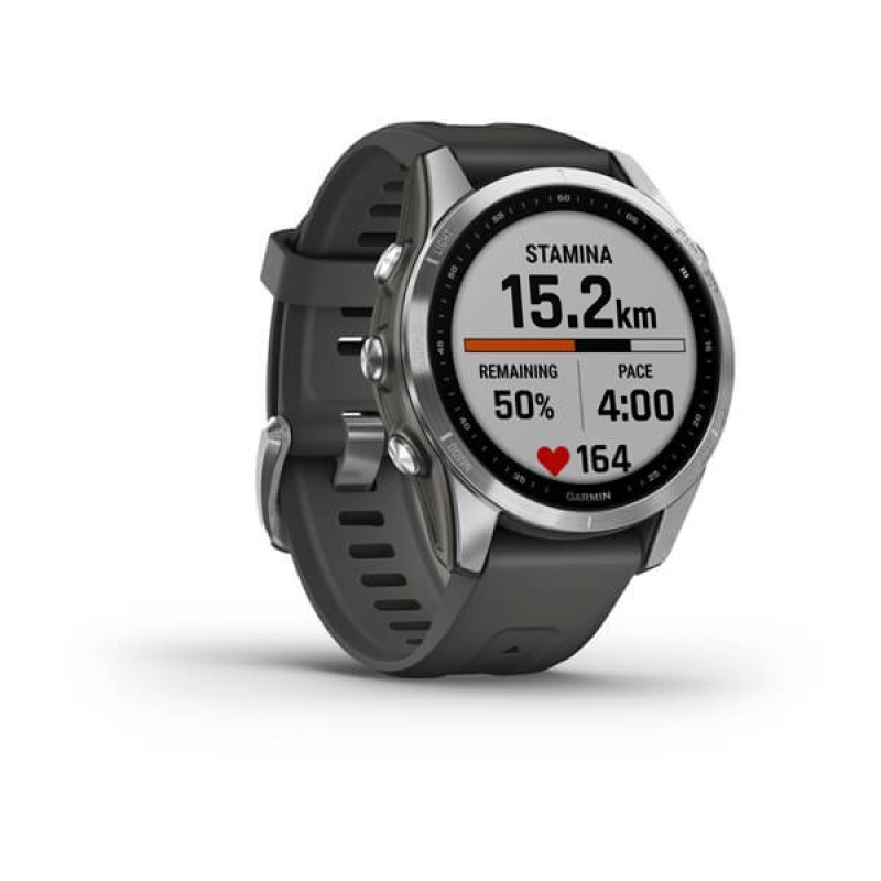 Garmin Fenix 7S Silver with Graphite Band