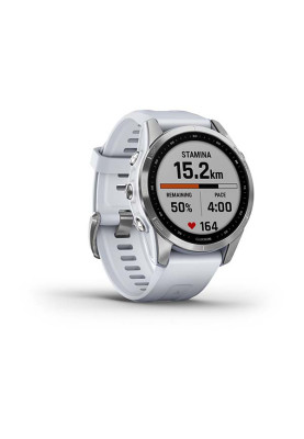 Garmin Fenix 7S Silver with Whitestone Band
