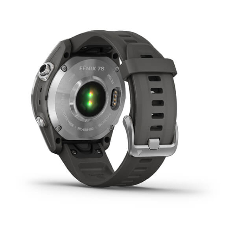 Garmin Fenix 7S Silver with Graphite Band