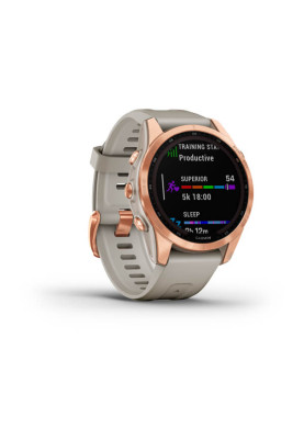 Garmin Fenix 7S Solar Rose Gold with Light Sand Band