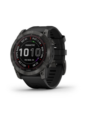 Garmin Fenix 7X Sapphire Solar Carbon Gray DLC Titanium with Black Band