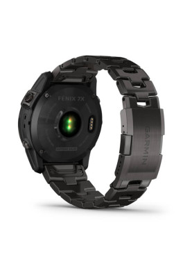 Garmin Fenix 7X,Sapphire Solar Carbon Gray DLC Titanium with Titanium Band (includes black silicone band)