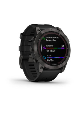 Garmin Fenix 7X Sapphire Solar Carbon Gray DLC Titanium with Black Band