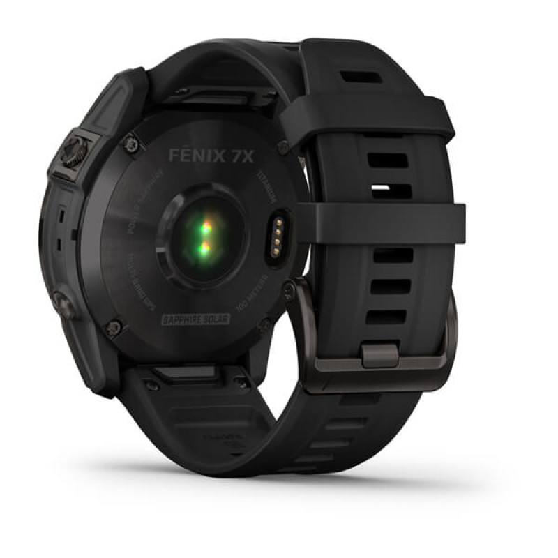 Garmin Fenix 7X Sapphire Solar Carbon Gray DLC Titanium with Black Band