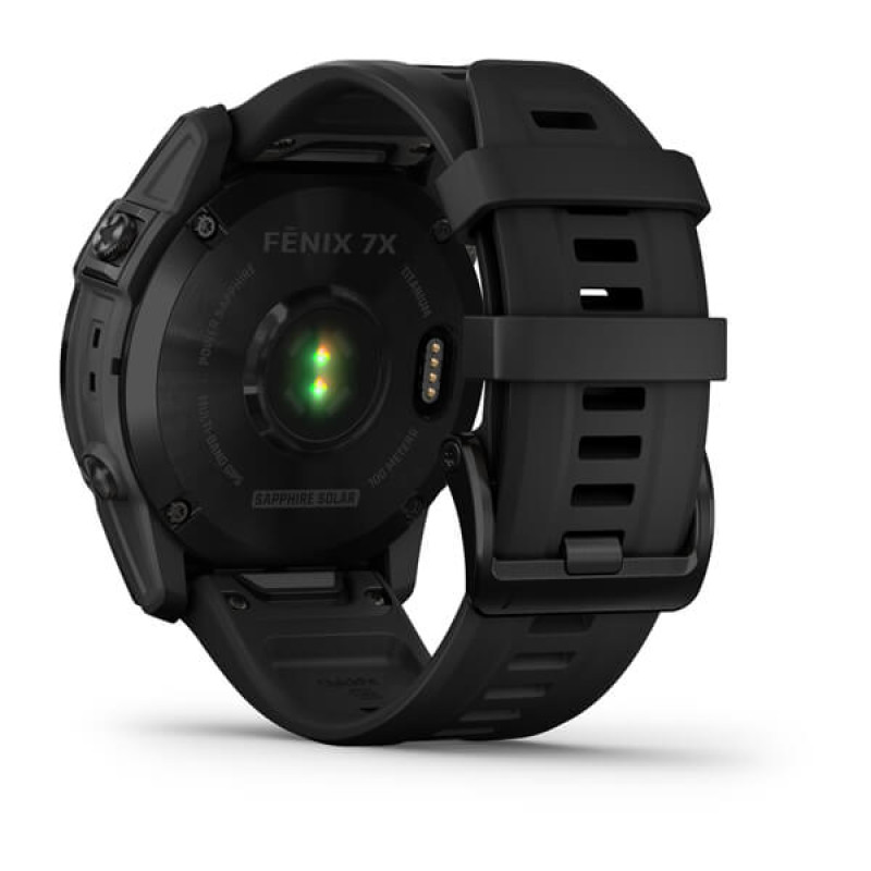 Garmin Fenix 7X Sapphire Solar Black DLC Titanium with Black Band