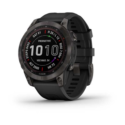 Garmin Fenix 7 Sapphire Solar Black DLC Titanium with Black Band