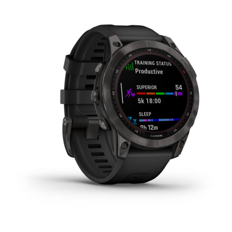 Garmin Fenix 7 Sapphire Solar Black DLC Titanium with Black Band