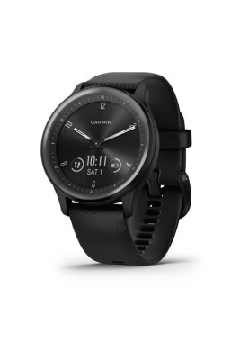 Garmin Vivomove Sport Black Case and Silicone Band with Slate Accents