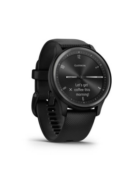 Garmin Vivomove Sport Black Case and Silicone Band with Slate Accents