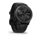 Garmin Vivomove Sport Black Case and Silicone Band with Slate Accents