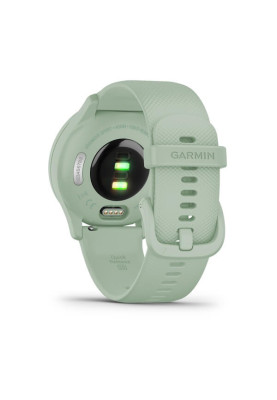 Garmin Vivomove Sport Cool Mint Case and Silicone Band with Silver Accents