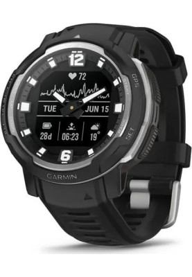 Смарт-годинник Garmin Instinct Crossover з чорним силіконовим ремінцем