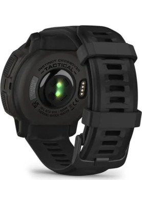 Смарт-годинник Garmin Instinct Crossover Solar з чорним силіконовим ремінцем