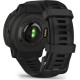 Смарт-годинник Garmin Instinct Crossover Solar з чорним силіконовим ремінцем