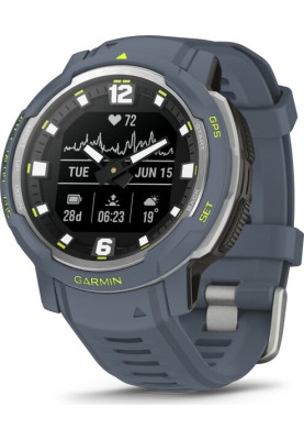 Смарт-годинник Garmin Instinct Crossover з синім силіконовим ремінцем