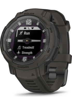 Смарт-годинник Garmin Instinct Crossover Solar з силіконовим ремінцем кольору графіт