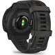 Смарт-годинник Garmin Instinct Crossover Solar з силіконовим ремінцем кольору графіт