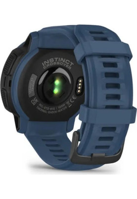 Смарт-годинник Garmin Instinct Crossover Solar з синім силіконовим ремінцем