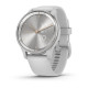 Гібридні смарт-годинник Garmin vivomove Trend Silver з силіконовим ремінцем