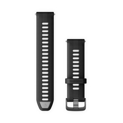Ремінець для Garmin Forerunner 965 Black/Powder Gray with Slate Hardware 22mm