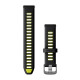 Ремінець для Garmin Forerunner 265s Black/Amp Yellow with Slate Hardware 18mm