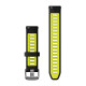 Ремінець для Garmin Forerunner 265s Black/Amp Yellow with Slate Hardware 18mm