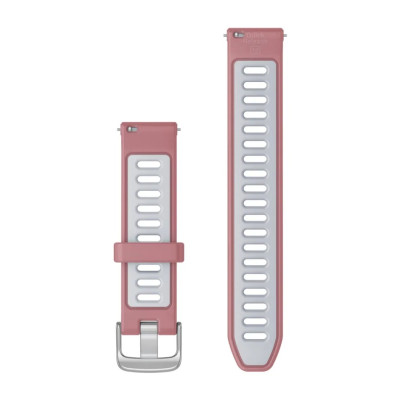 Ремінець для Garmin Forerunner 265s Pink/Whitestone with Silver Hardware 18mm