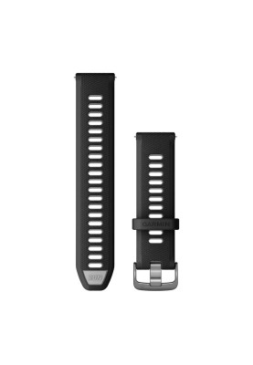 Ремінець для Garmin Forerunner 265 Black/Powder Gray with Slate Hardware 22mm