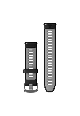 Ремінець для Garmin Forerunner 265 Black/Powder Gray with Slate Hardware 22mm