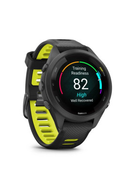 Смарт-годинник Garmin Forerunner 265S з чорний силіконовим ремінцем
