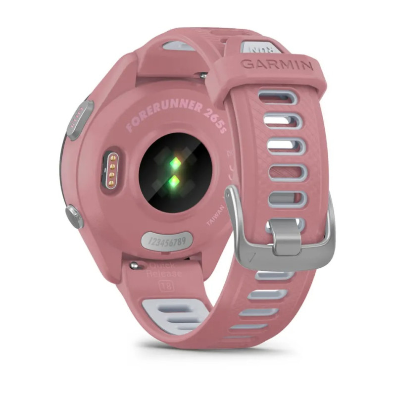 Смарт-годинник Garmin Forerunner 265S з рожевим силіконовим ремінцем