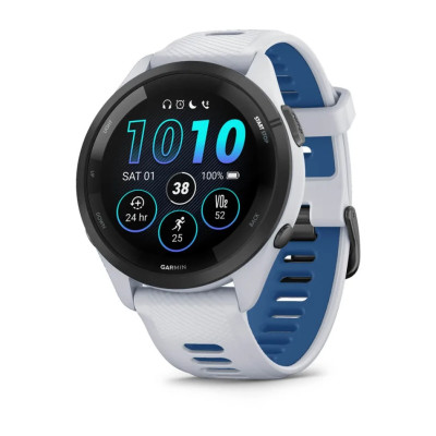 Смарт-часи Garmin Forerunner 265 з білий силіконовим ремінцем
