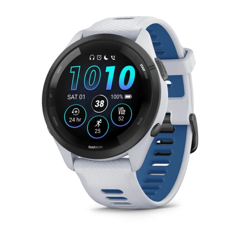 Смарт-годинник Garmin Forerunner 265 з білий силіконовим ремінцем