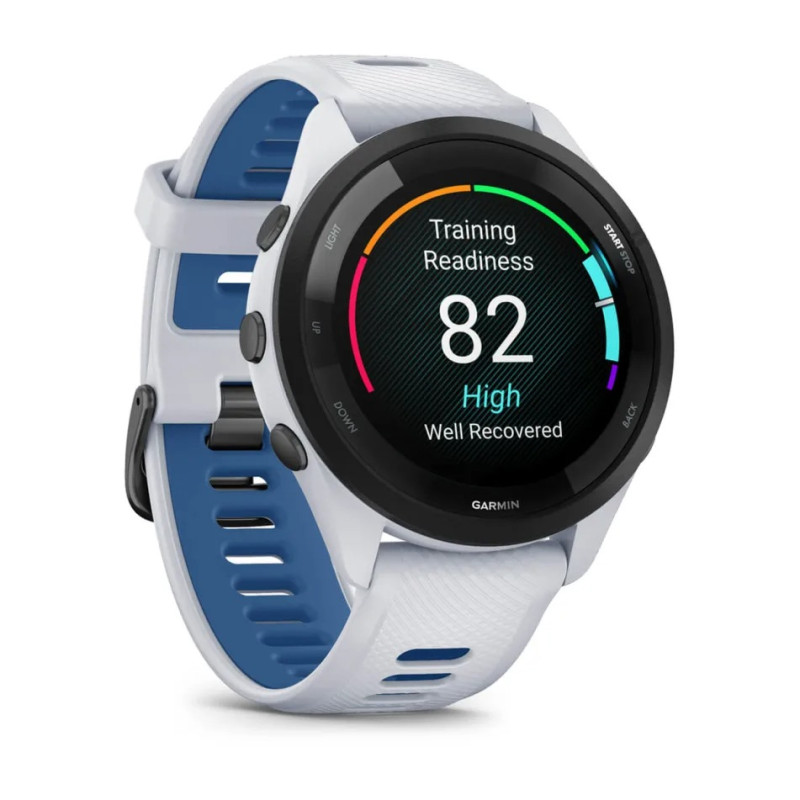 Смарт-годинник Garmin Forerunner 265 з білий силіконовим ремінцем