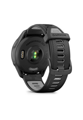 Смарт-годинник Garmin Forerunner 265 з чорний силіконовим ремінцем чорного кольору