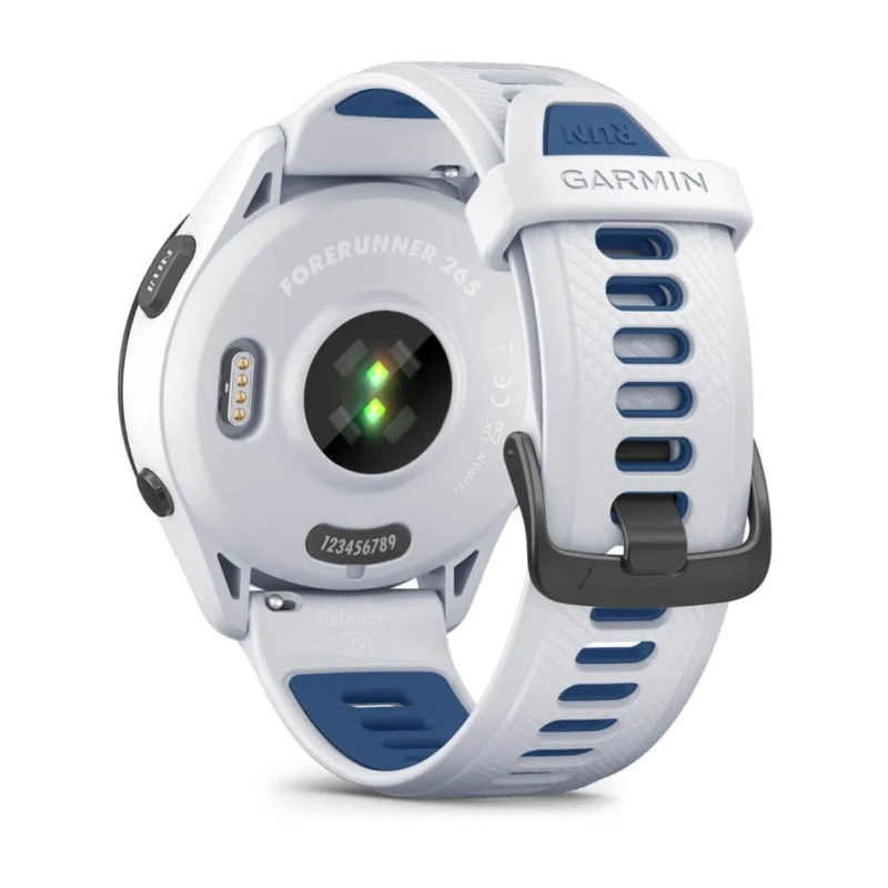 Смарт-годинник Garmin Forerunner 265 з білий силіконовим ремінцем