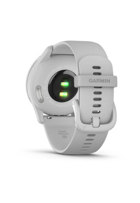 Гібридні смарт-годинник Garmin vivomove Trend Silver з силіконовим ремінцем