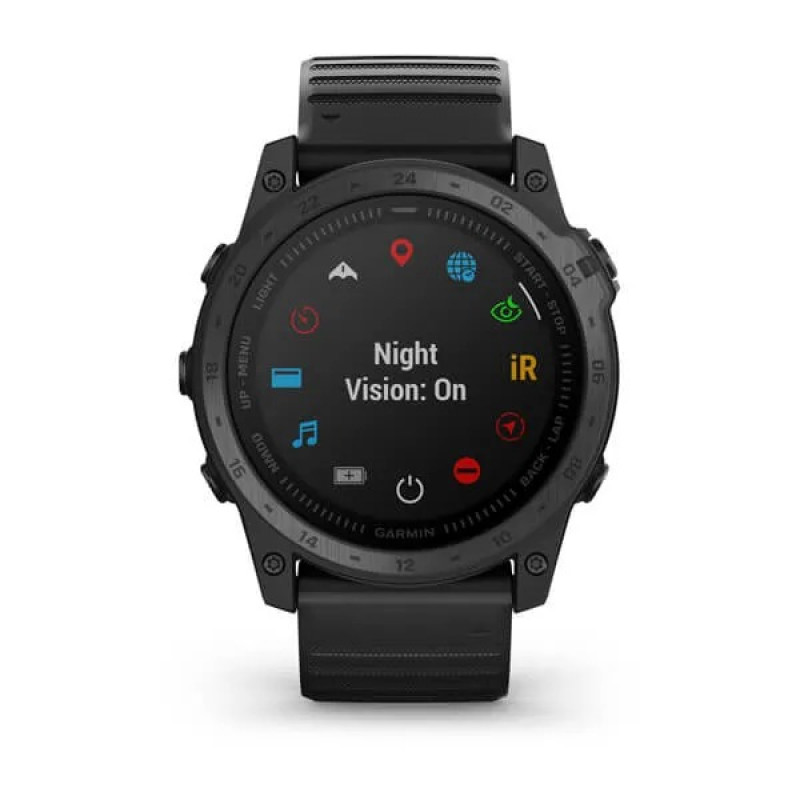 Смарт-годинник Garmin Tactix 7 чорний з силіконовим ремінцем