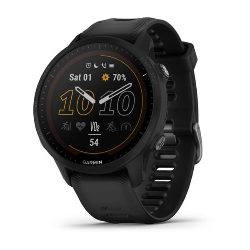 Смарт-годинник Forerunner 955 Solar з чорним силіконовим ремінцем