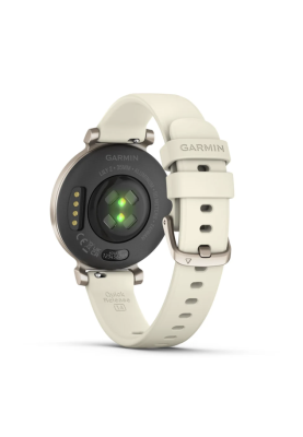 Смарт-годинник Garmin Lily 2 кремове золото з силіконовим ремінцем кольору кокос
