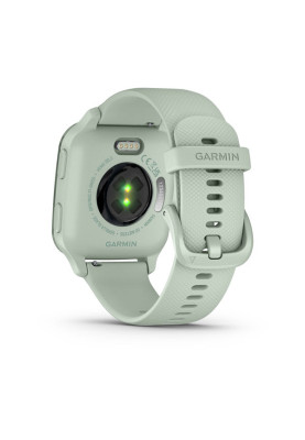 Смарт-годинник Garmin Venu Sq 2 з алюмінієвим безелем та силіконовим ремінцем м'ятного кольору