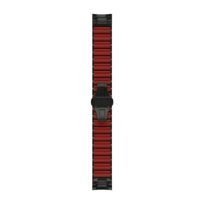 Ремінець для Garmin MARQ Hybrid Titanium/Silicone Bracelet – Carbon Gray DLC
