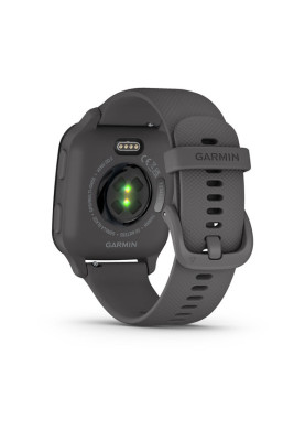 Смарт-годинник Garmin Venu Sq 2 сланцевий сірий з алюмінієвим безелем та сірим силіконовим ремінцем