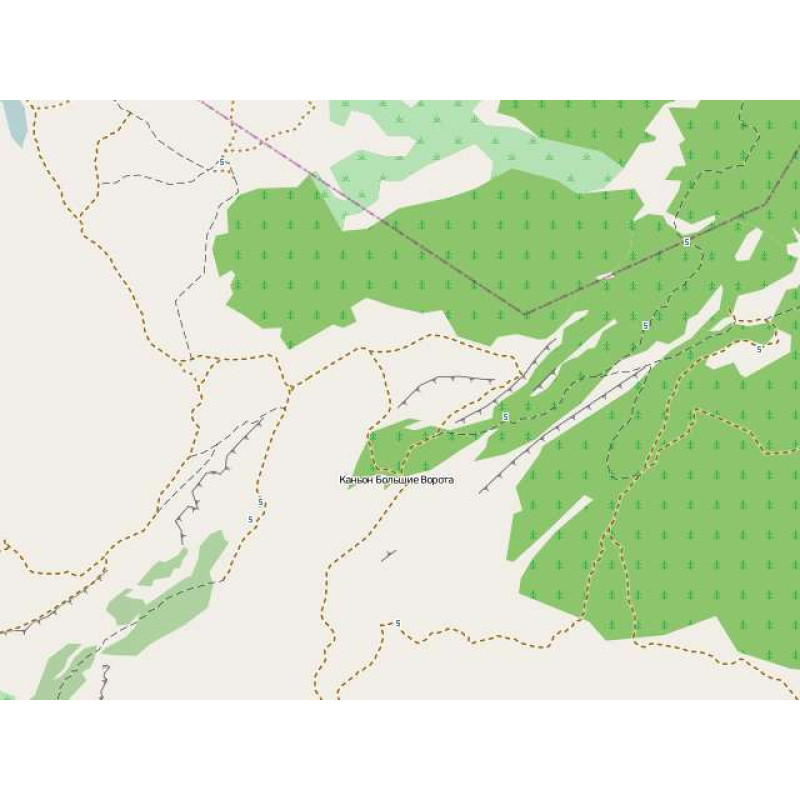 Топографічна карта з детальними стежками від для  OpenStreetMap